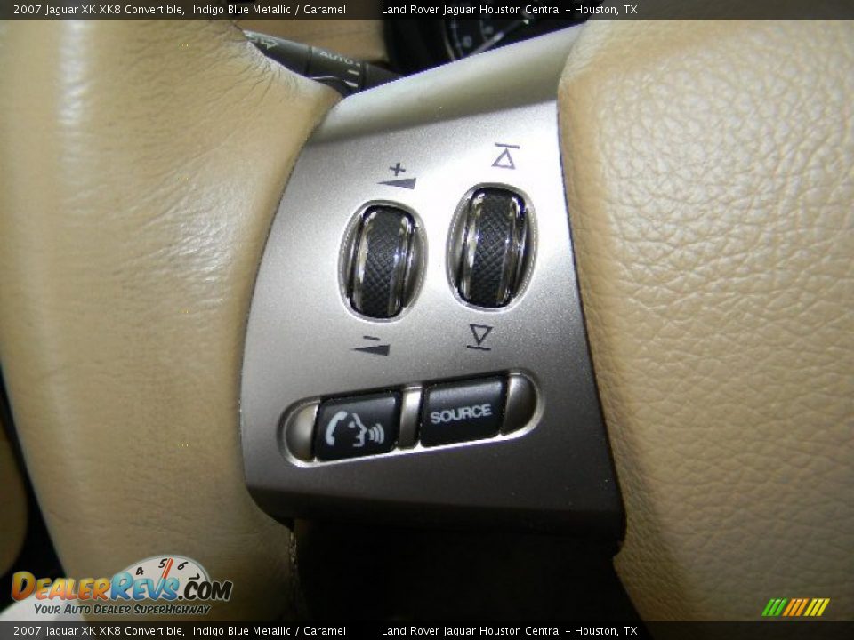 2007 Jaguar XK XK8 Convertible Indigo Blue Metallic / Caramel Photo #17