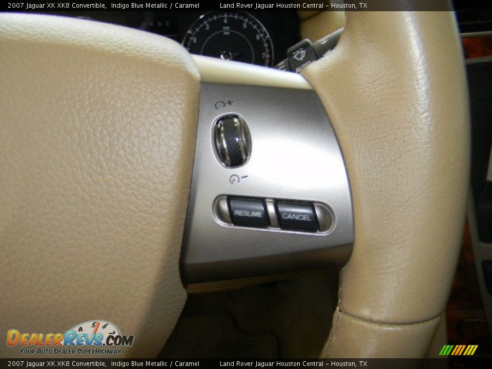 2007 Jaguar XK XK8 Convertible Indigo Blue Metallic / Caramel Photo #19