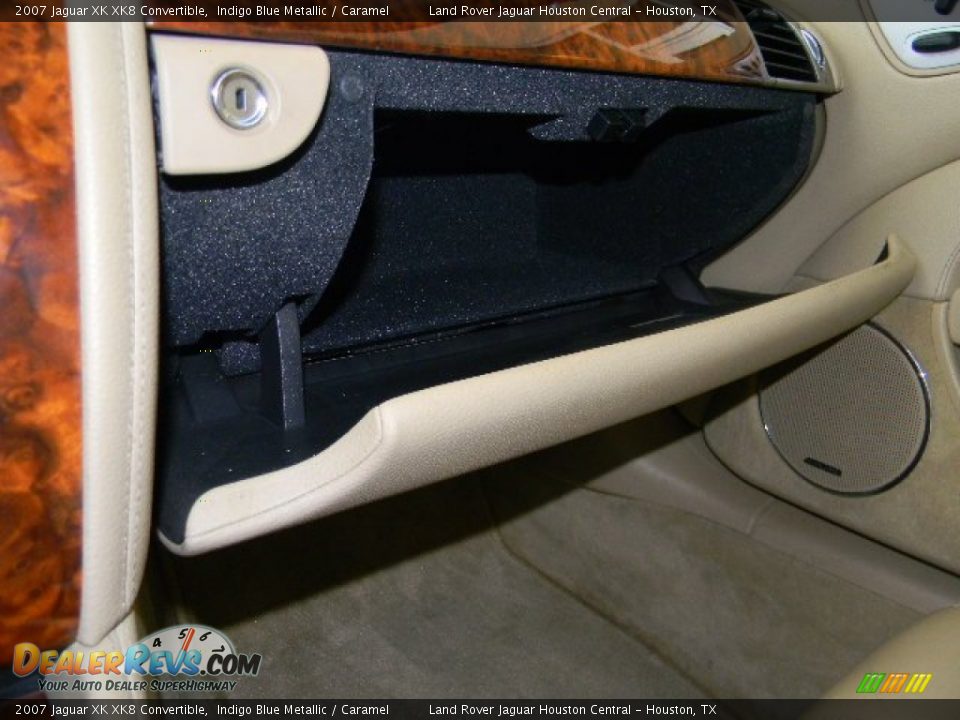 2007 Jaguar XK XK8 Convertible Indigo Blue Metallic / Caramel Photo #25