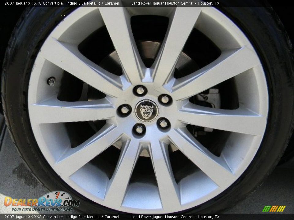 2007 Jaguar XK XK8 Convertible Indigo Blue Metallic / Caramel Photo #30