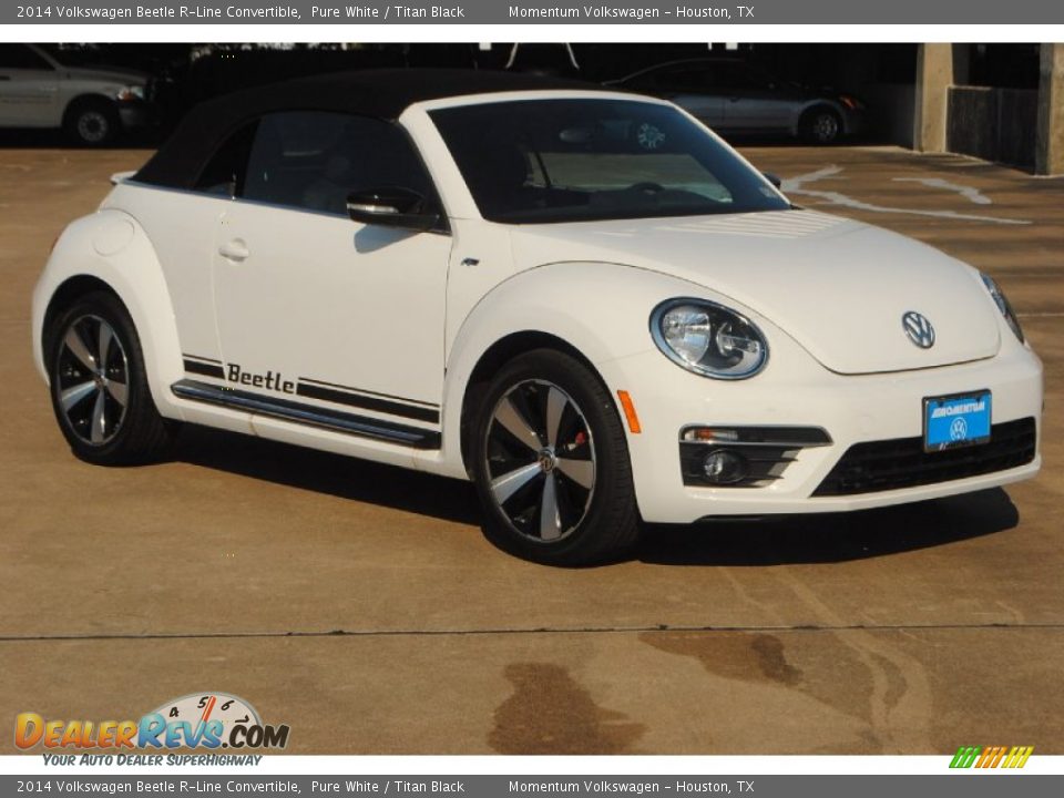 2014 Volkswagen Beetle R-Line Convertible Pure White / Titan Black Photo #1
