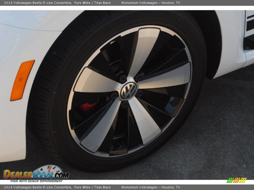 2014 Volkswagen Beetle R-Line Convertible Pure White / Titan Black Photo #7