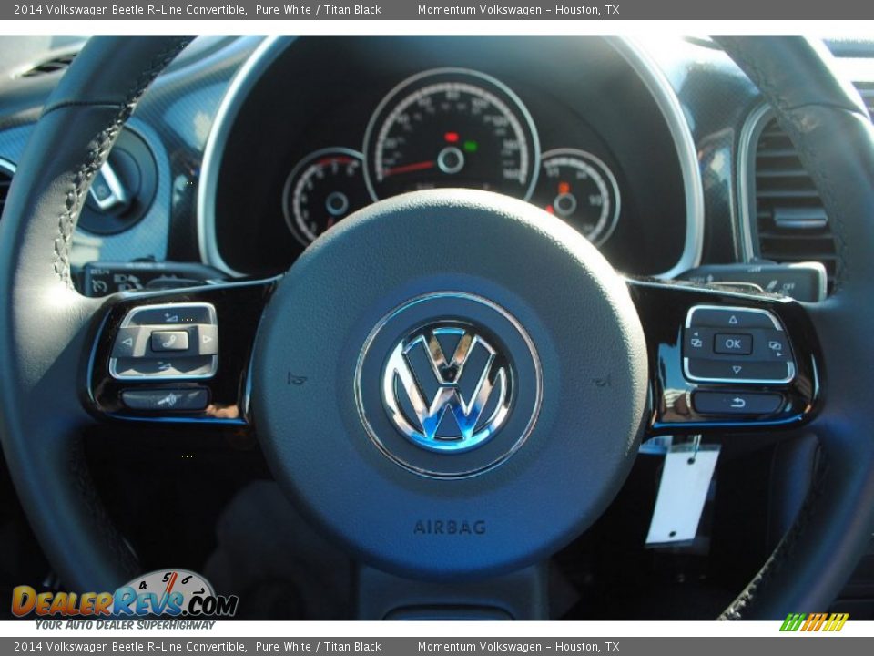 2014 Volkswagen Beetle R-Line Convertible Pure White / Titan Black Photo #16