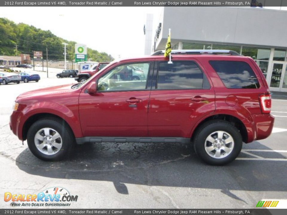 2012 Ford Escape Limited V6 4WD Toreador Red Metallic / Camel Photo #2