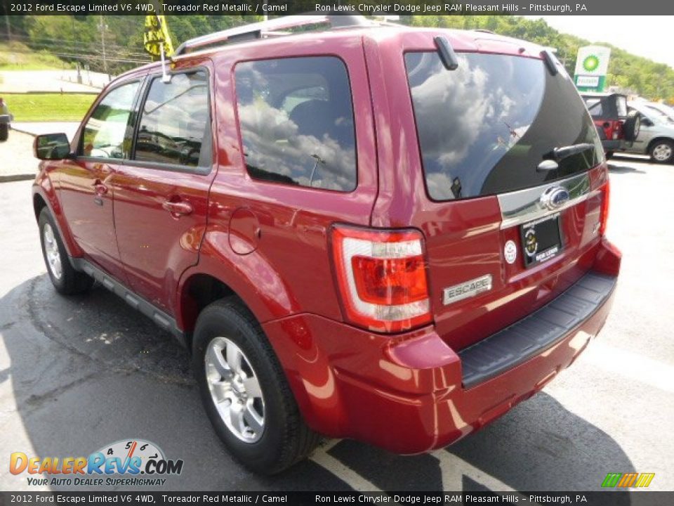 2012 Ford Escape Limited V6 4WD Toreador Red Metallic / Camel Photo #3