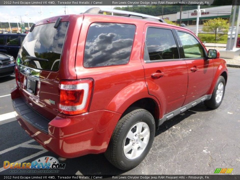 2012 Ford Escape Limited V6 4WD Toreador Red Metallic / Camel Photo #5