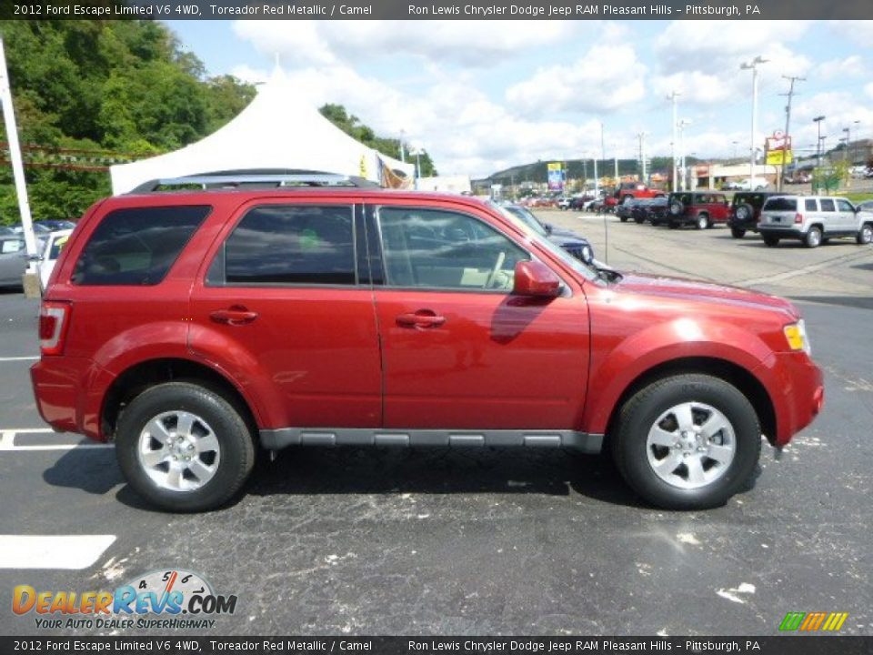2012 Ford Escape Limited V6 4WD Toreador Red Metallic / Camel Photo #6