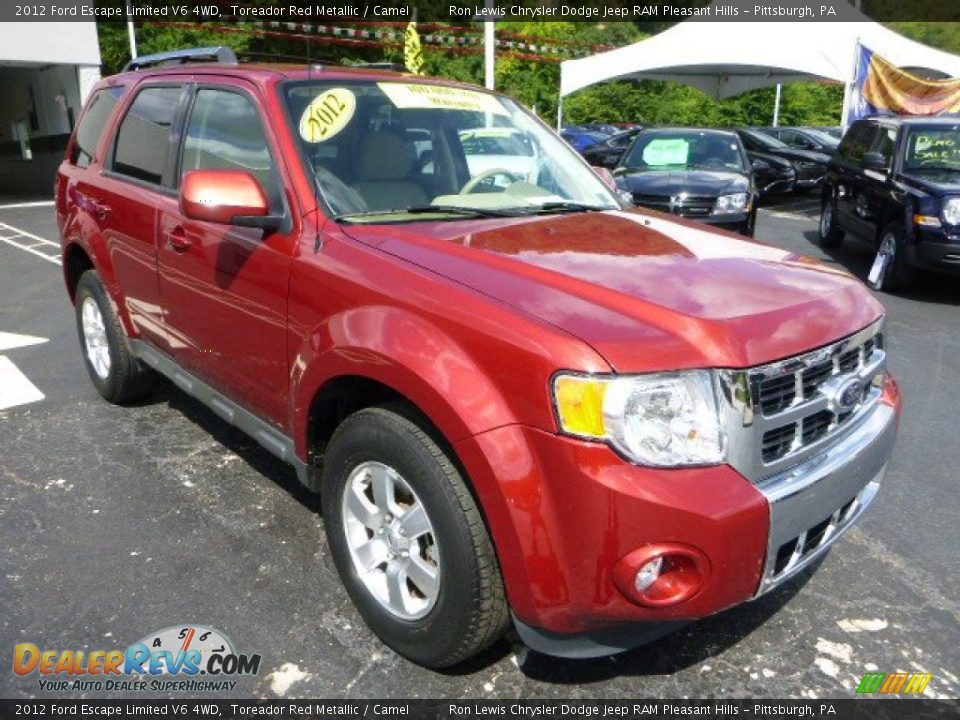 2012 Ford Escape Limited V6 4WD Toreador Red Metallic / Camel Photo #7