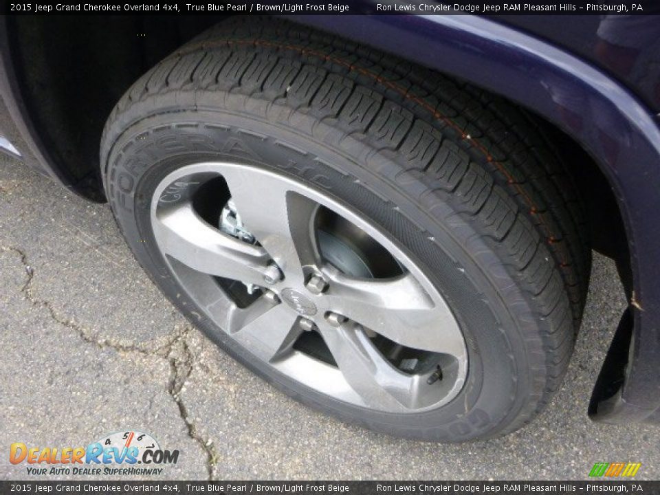 2015 Jeep Grand Cherokee Overland 4x4 True Blue Pearl / Brown/Light Frost Beige Photo #9