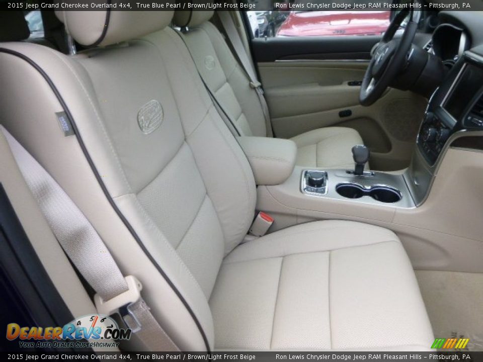 2015 Jeep Grand Cherokee Overland 4x4 True Blue Pearl / Brown/Light Frost Beige Photo #10