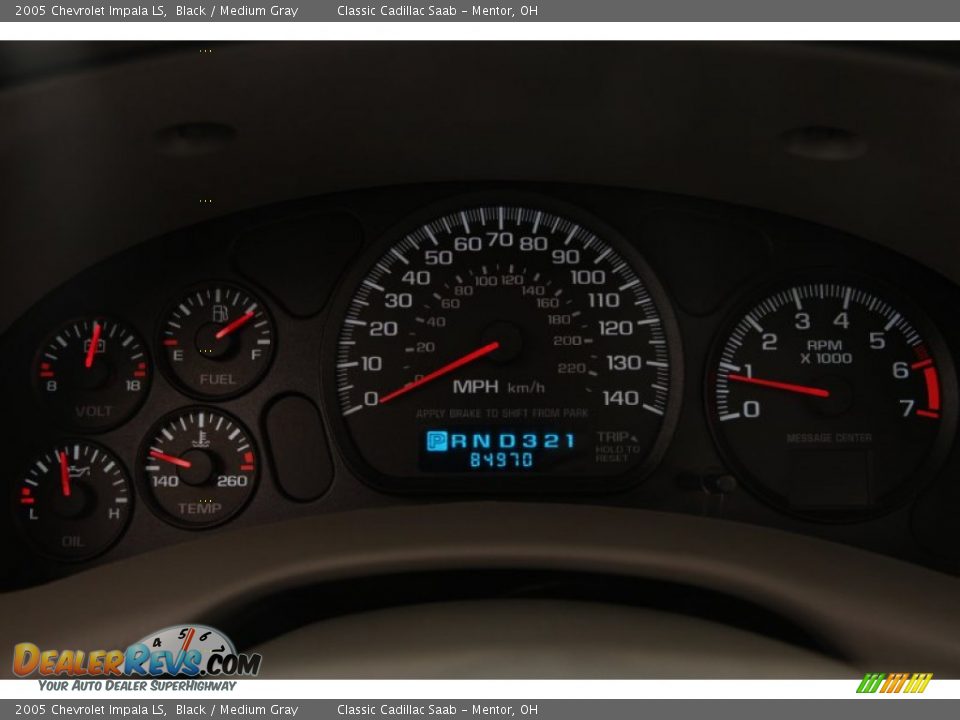 2005 Chevrolet Impala LS Black / Medium Gray Photo #7