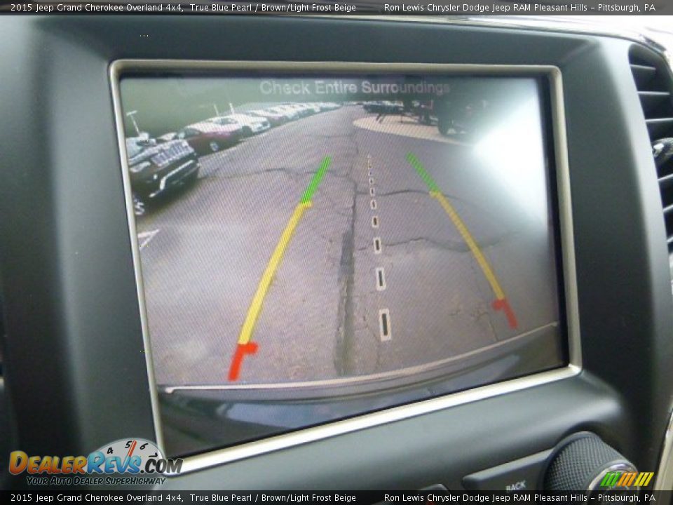 2015 Jeep Grand Cherokee Overland 4x4 True Blue Pearl / Brown/Light Frost Beige Photo #19