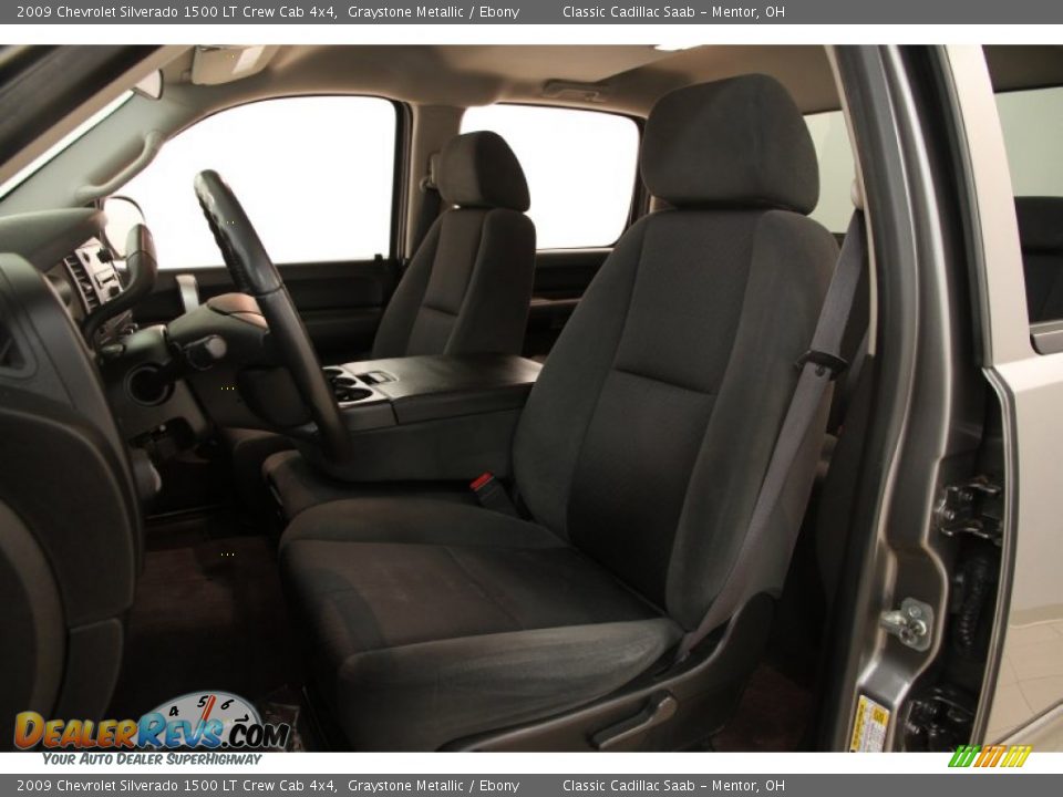 Ebony Interior - 2009 Chevrolet Silverado 1500 LT Crew Cab 4x4 Photo #5