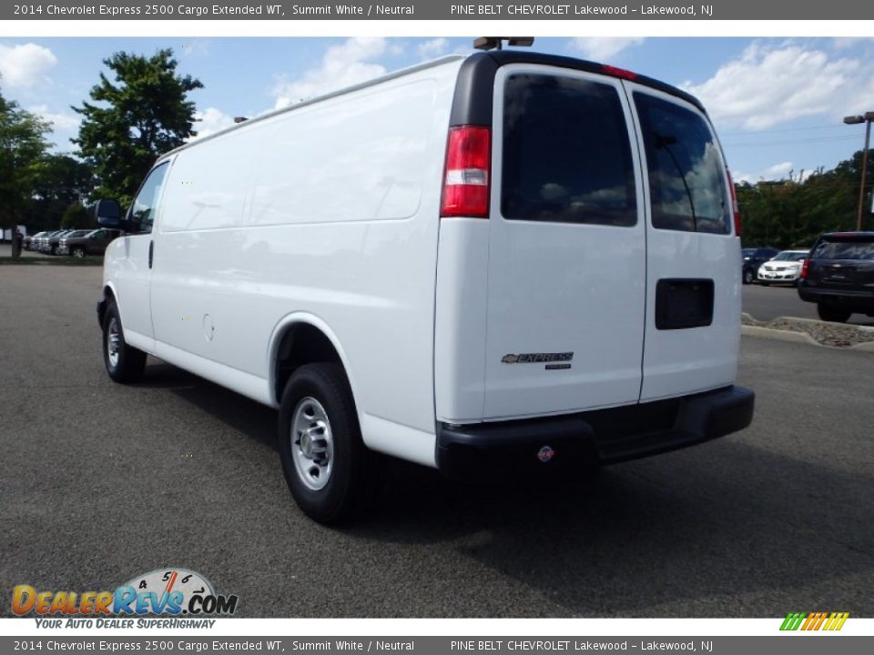 2014 Chevrolet Express 2500 Cargo Extended WT Summit White / Neutral Photo #7