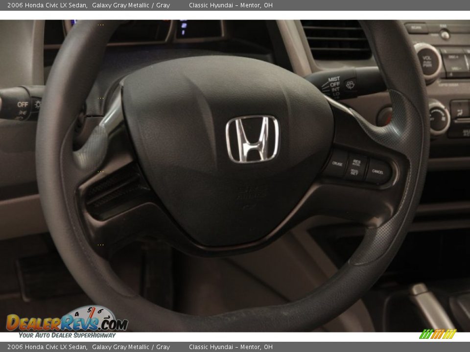 2006 Honda Civic LX Sedan Galaxy Gray Metallic / Gray Photo #6