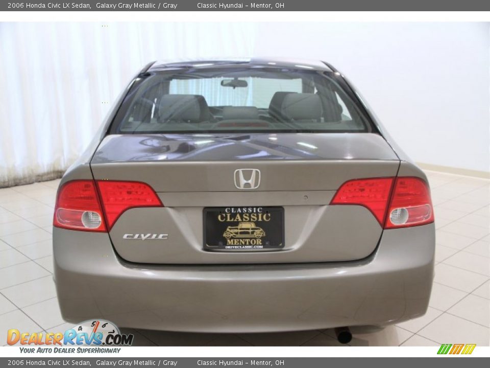 2006 Honda Civic LX Sedan Galaxy Gray Metallic / Gray Photo #14