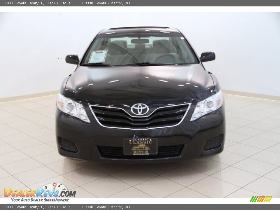 2011 Toyota Camry LE Black / Bisque Photo #2