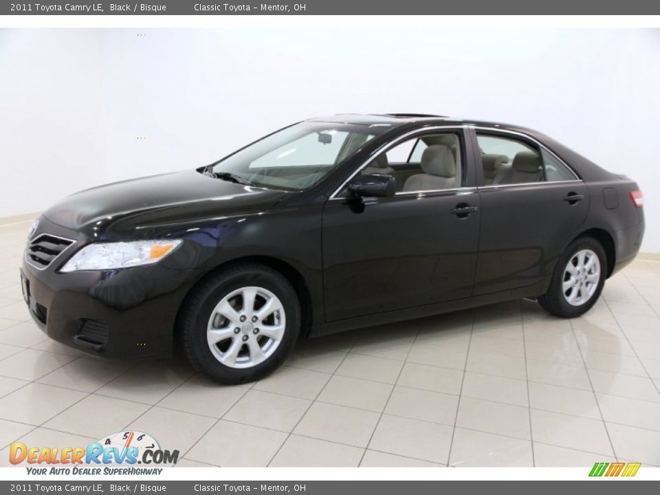 2011 Toyota Camry LE Black / Bisque Photo #3