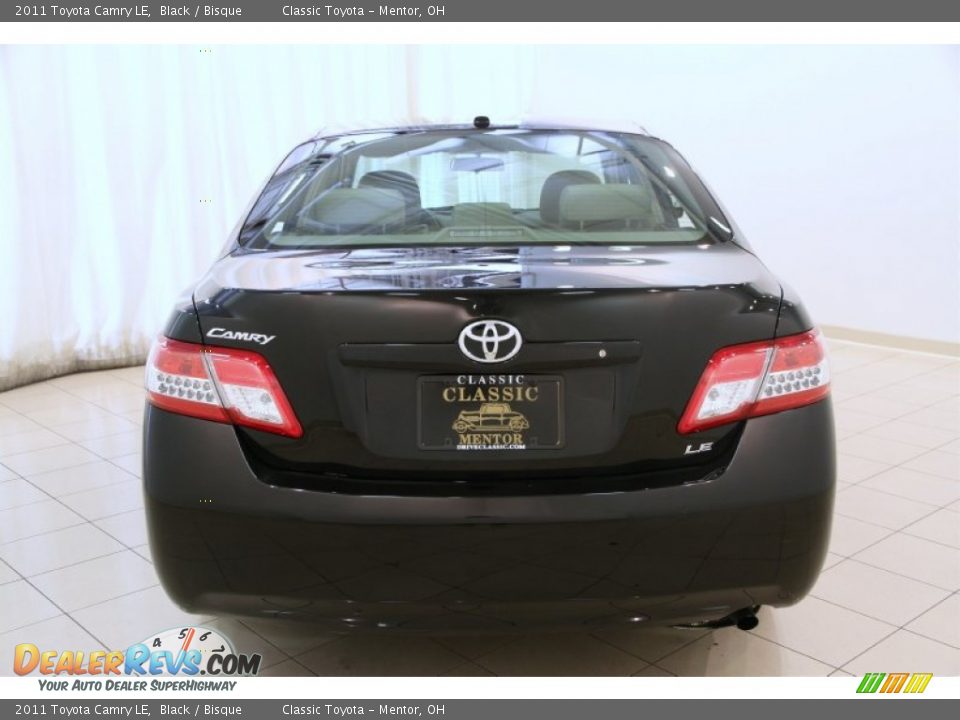 2011 Toyota Camry LE Black / Bisque Photo #14