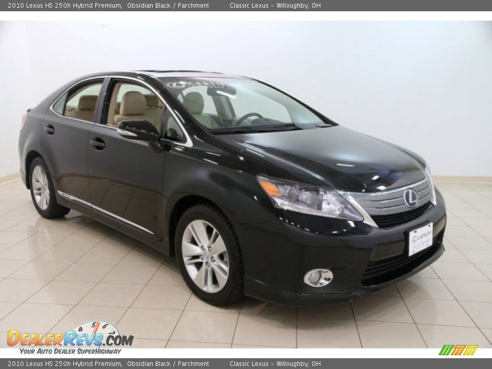 2010 Lexus HS 250h Hybrid Premium Obsidian Black / Parchment Photo #1