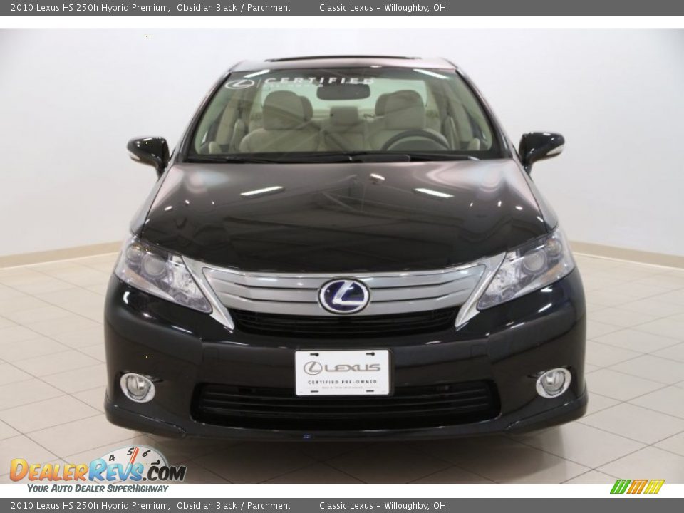 2010 Lexus HS 250h Hybrid Premium Obsidian Black / Parchment Photo #2