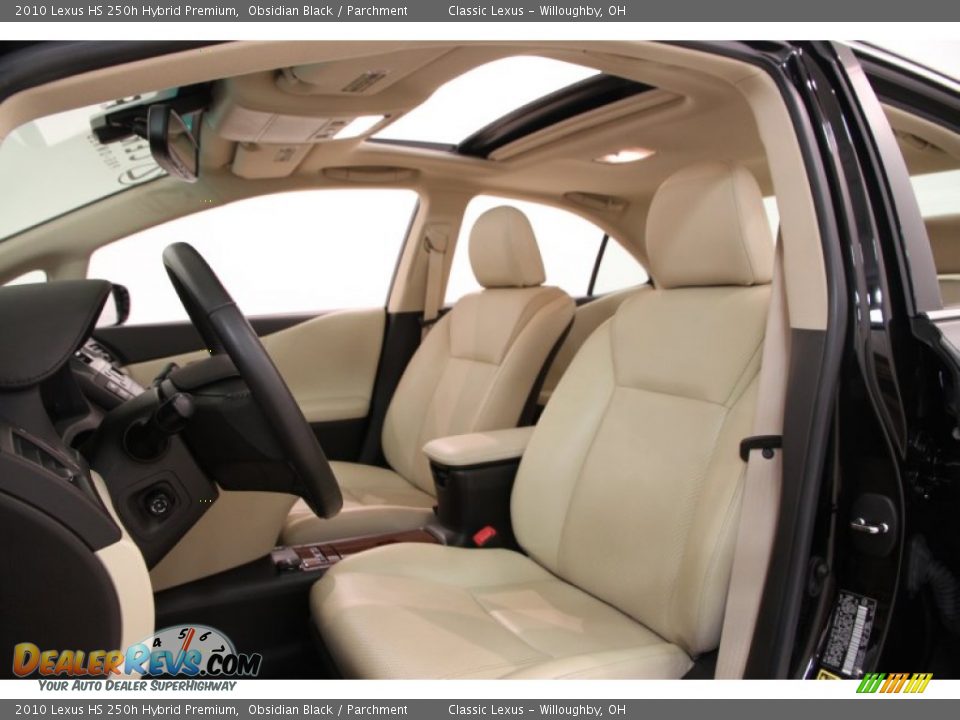 2010 Lexus HS 250h Hybrid Premium Obsidian Black / Parchment Photo #7