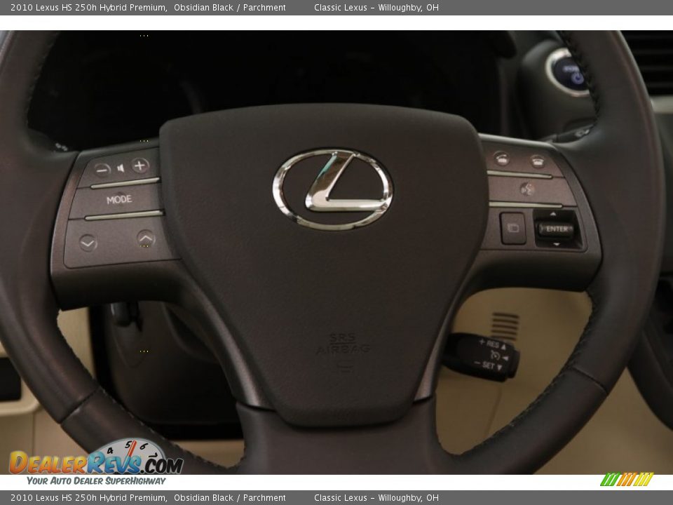 2010 Lexus HS 250h Hybrid Premium Obsidian Black / Parchment Photo #8