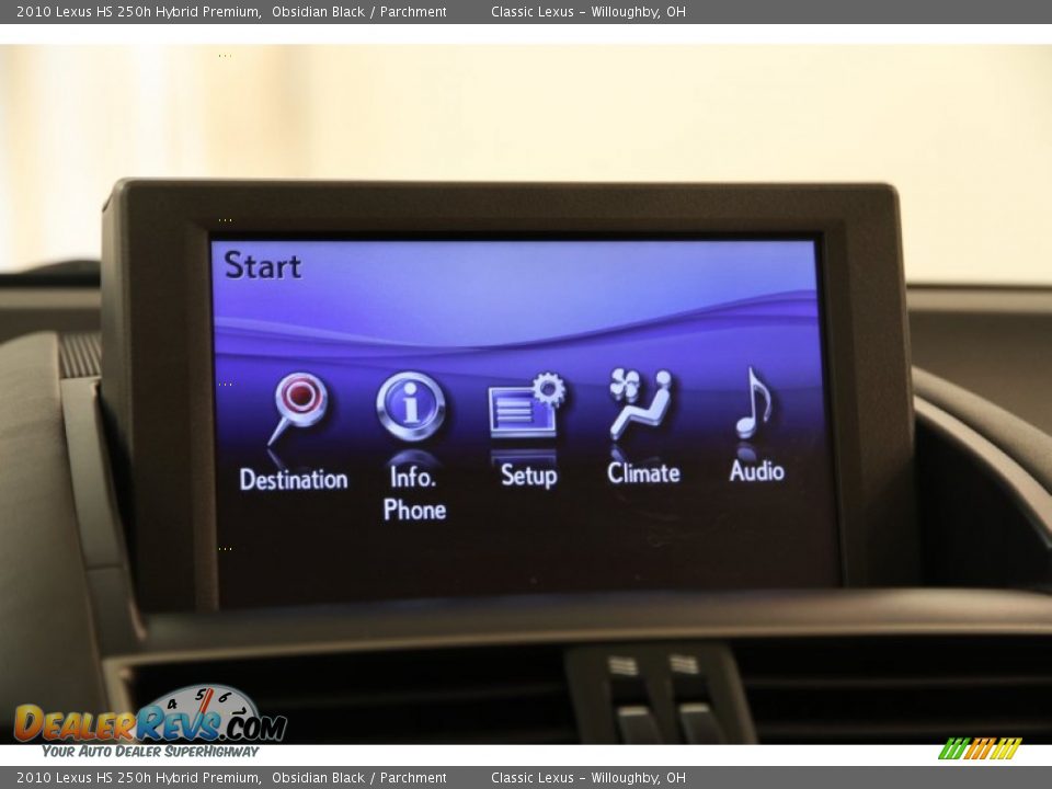 2010 Lexus HS 250h Hybrid Premium Obsidian Black / Parchment Photo #11