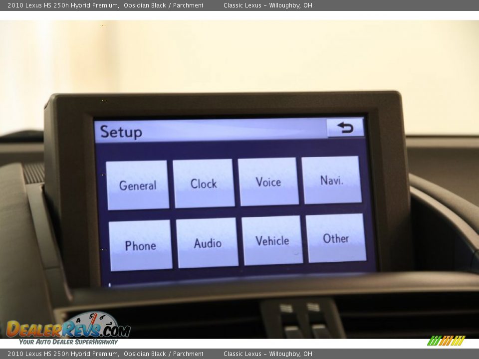 2010 Lexus HS 250h Hybrid Premium Obsidian Black / Parchment Photo #14