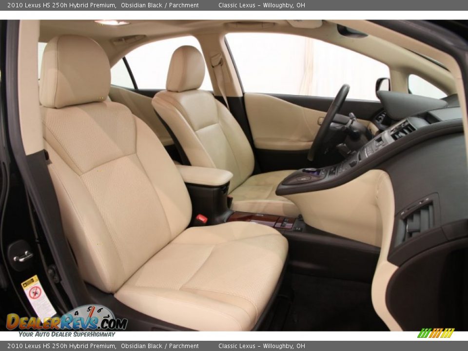 2010 Lexus HS 250h Hybrid Premium Obsidian Black / Parchment Photo #21