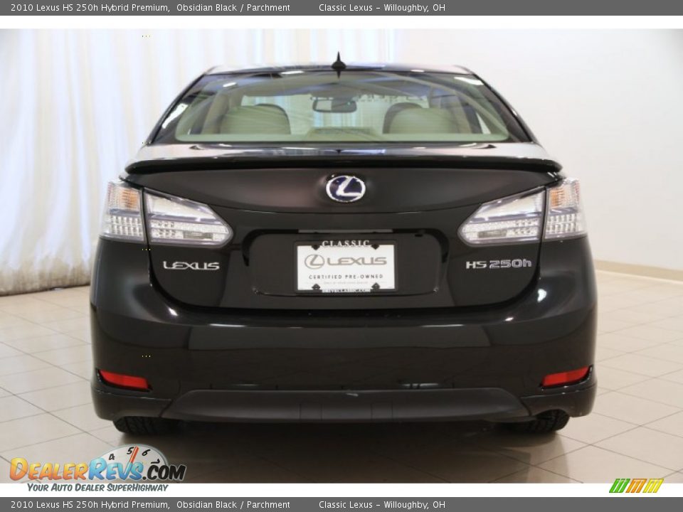 2010 Lexus HS 250h Hybrid Premium Obsidian Black / Parchment Photo #24