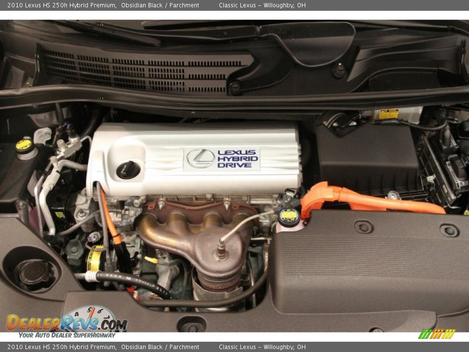 2010 Lexus HS 250h Hybrid Premium Obsidian Black / Parchment Photo #25