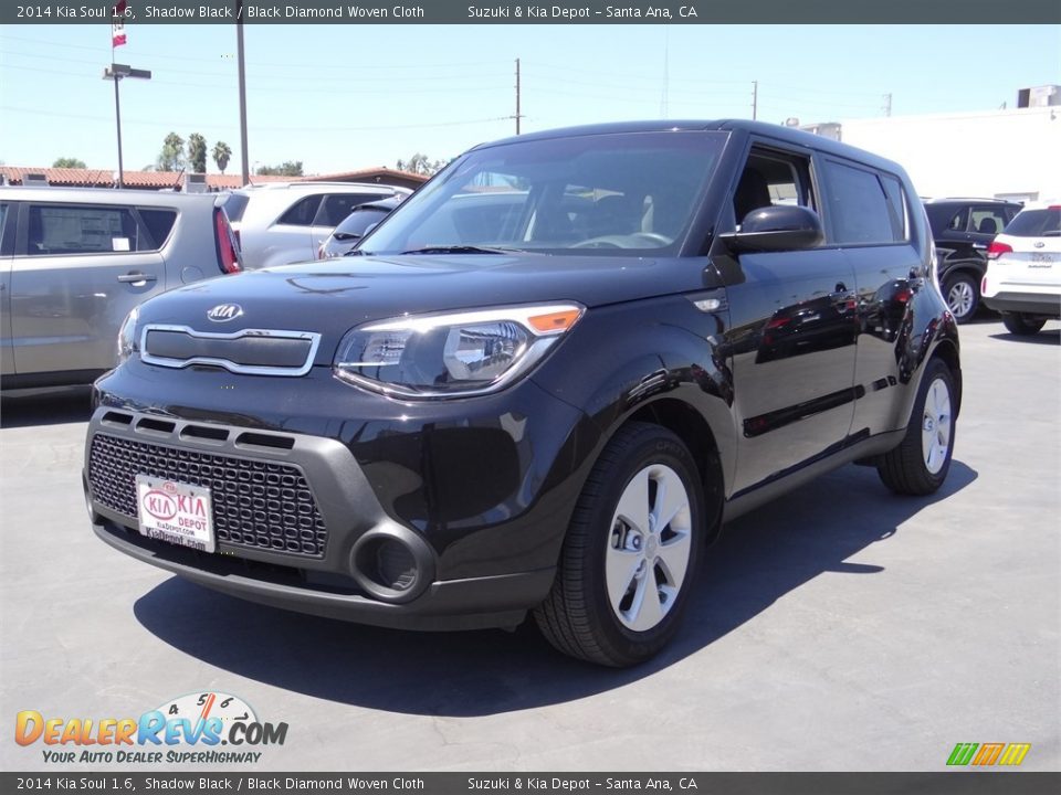 2014 Kia Soul 1.6 Shadow Black / Black Diamond Woven Cloth Photo #6