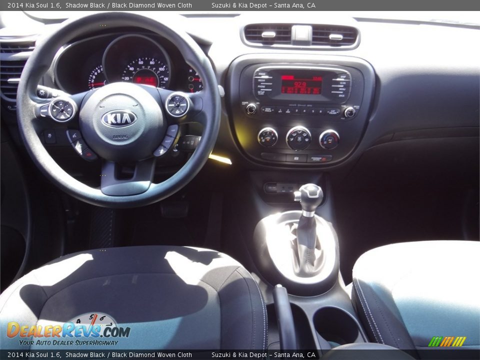 2014 Kia Soul 1.6 Shadow Black / Black Diamond Woven Cloth Photo #10