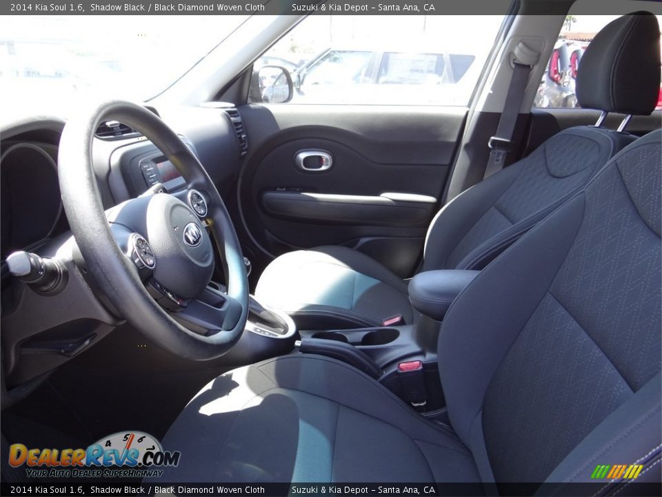 2014 Kia Soul 1.6 Shadow Black / Black Diamond Woven Cloth Photo #11