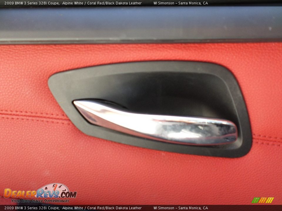 2009 BMW 3 Series 328i Coupe Alpine White / Coral Red/Black Dakota Leather Photo #7