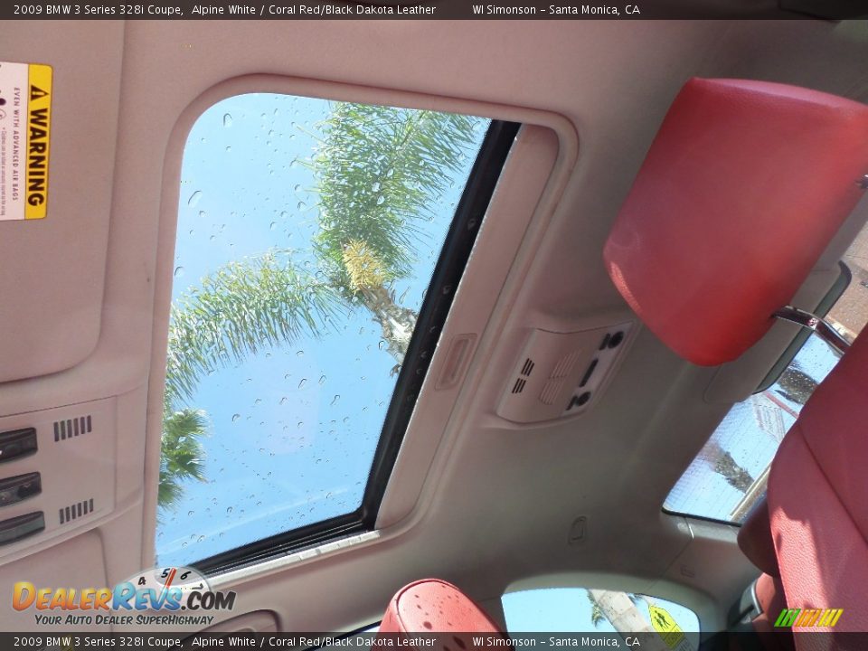 2009 BMW 3 Series 328i Coupe Alpine White / Coral Red/Black Dakota Leather Photo #20