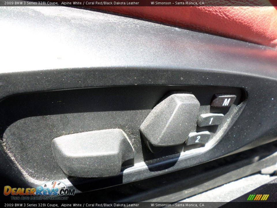 2009 BMW 3 Series 328i Coupe Alpine White / Coral Red/Black Dakota Leather Photo #21