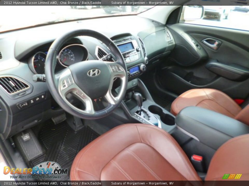 2012 Hyundai Tucson Limited AWD Chai Bronze / Black/Saddle Photo #15