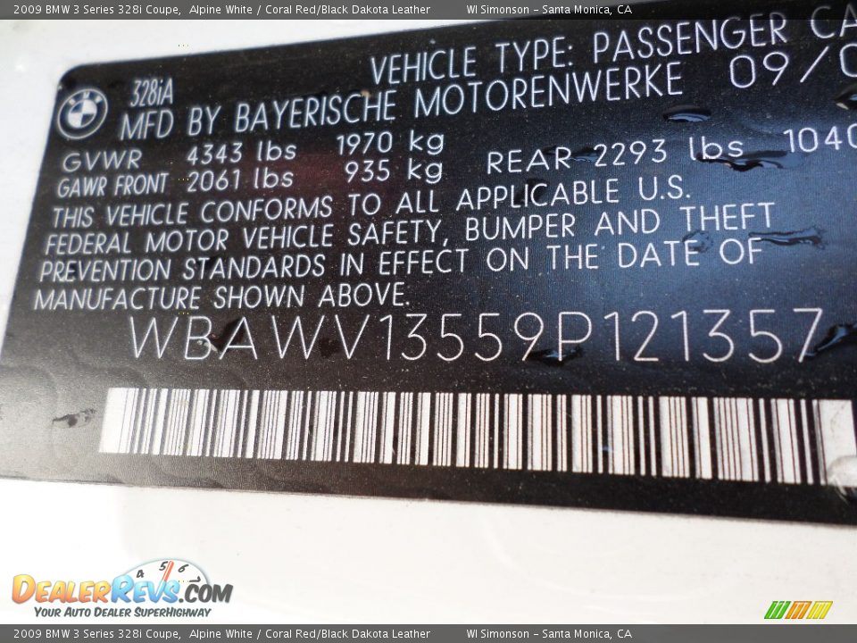 2009 BMW 3 Series 328i Coupe Alpine White / Coral Red/Black Dakota Leather Photo #26