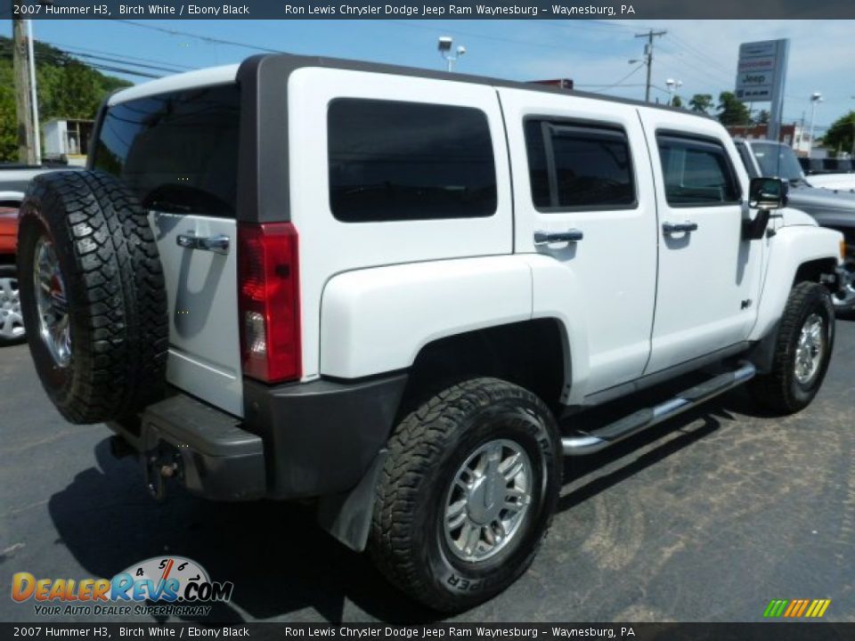 2007 Hummer H3 Birch White / Ebony Black Photo #5