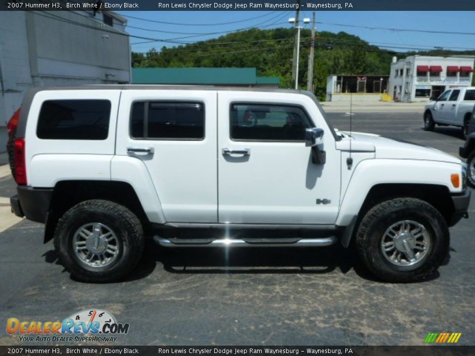 2007 Hummer H3 Birch White / Ebony Black Photo #6