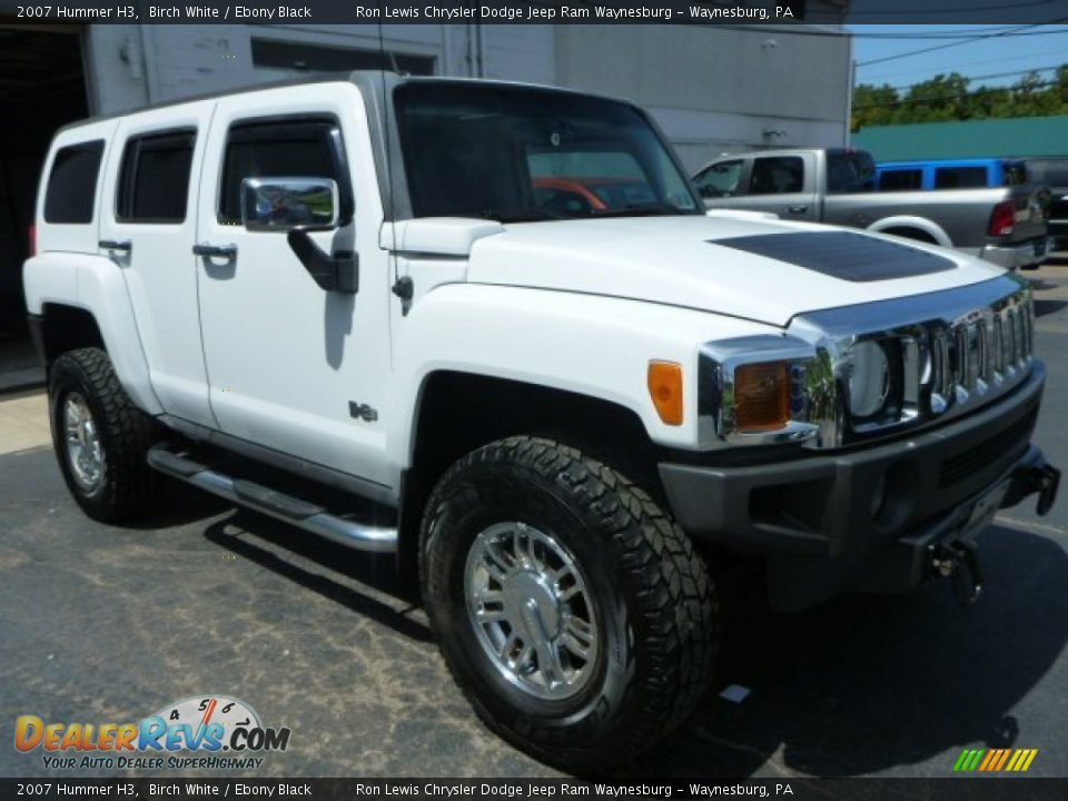 2007 Hummer H3 Birch White / Ebony Black Photo #7