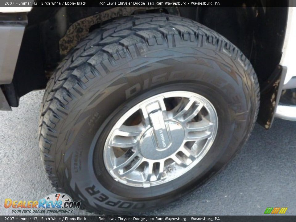 2007 Hummer H3 Birch White / Ebony Black Photo #9