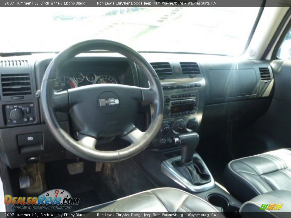 2007 Hummer H3 Birch White / Ebony Black Photo #12