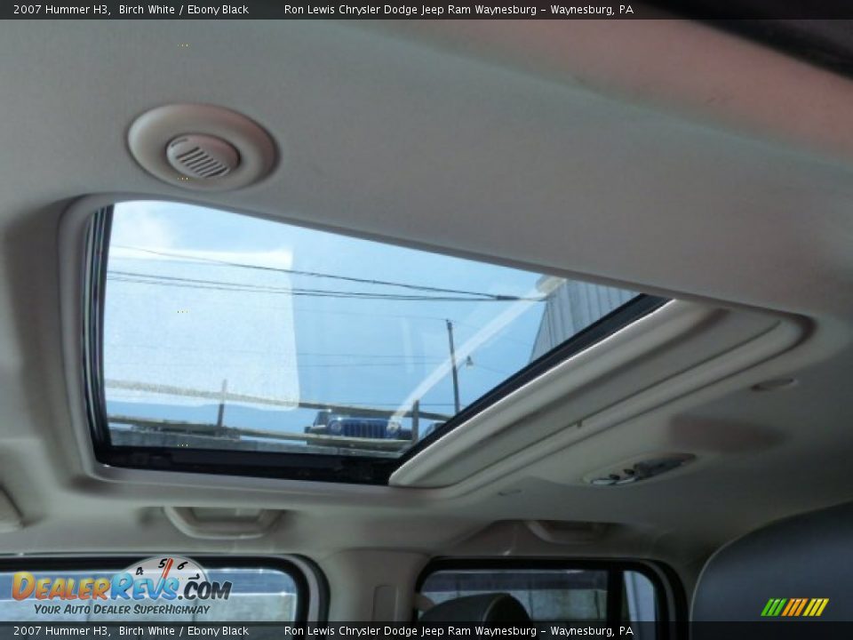 2007 Hummer H3 Birch White / Ebony Black Photo #15