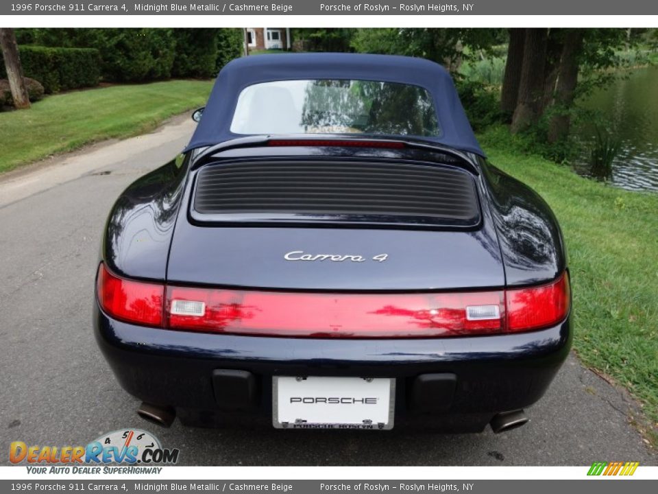 1996 Porsche 911 Carrera 4 Midnight Blue Metallic / Cashmere Beige Photo #5