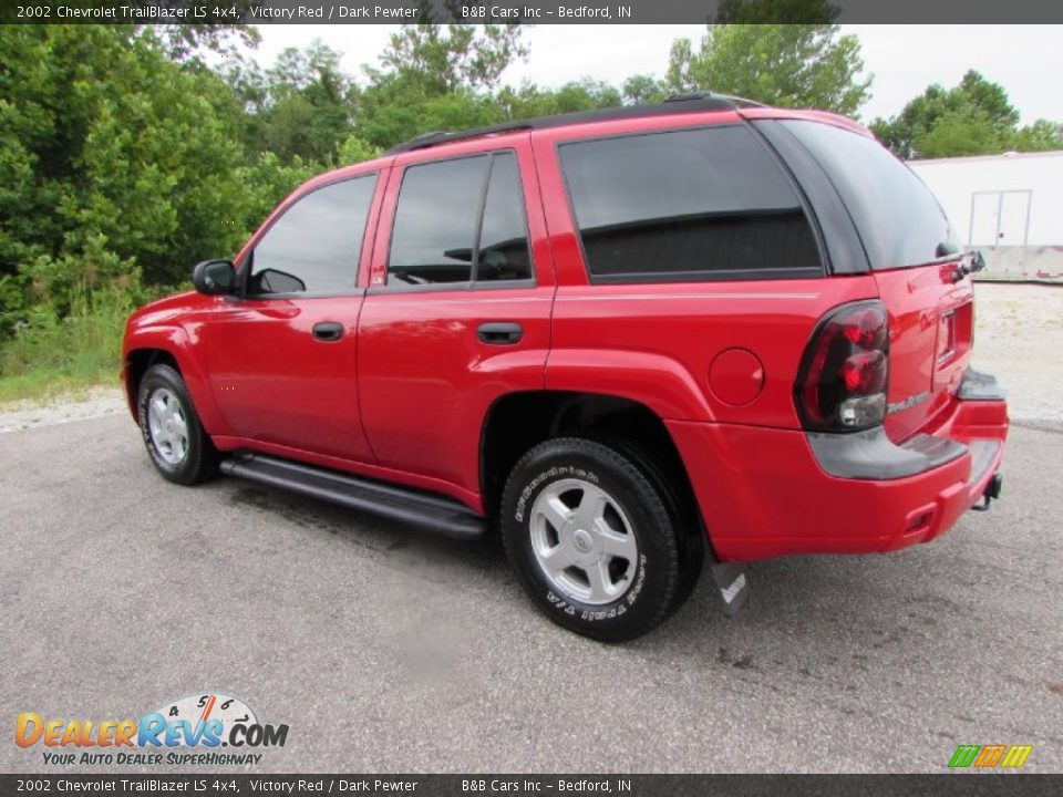 2002 Chevrolet TrailBlazer LS 4x4 Victory Red / Dark Pewter Photo #5