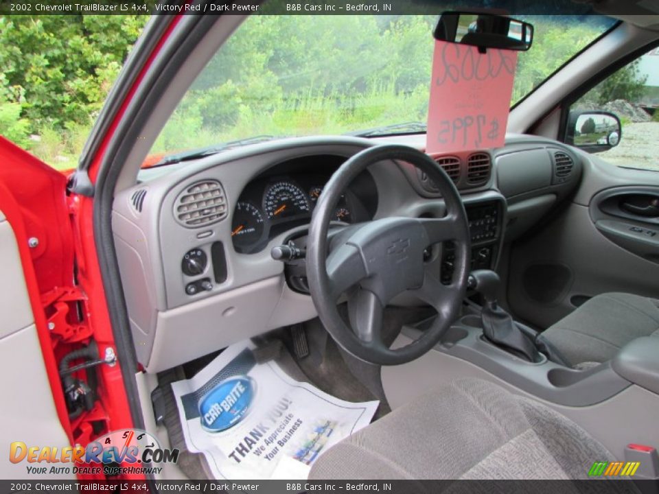 2002 Chevrolet TrailBlazer LS 4x4 Victory Red / Dark Pewter Photo #30