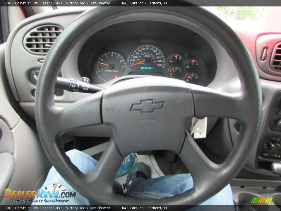 2002 Chevrolet TrailBlazer LS 4x4 Victory Red / Dark Pewter Photo #36